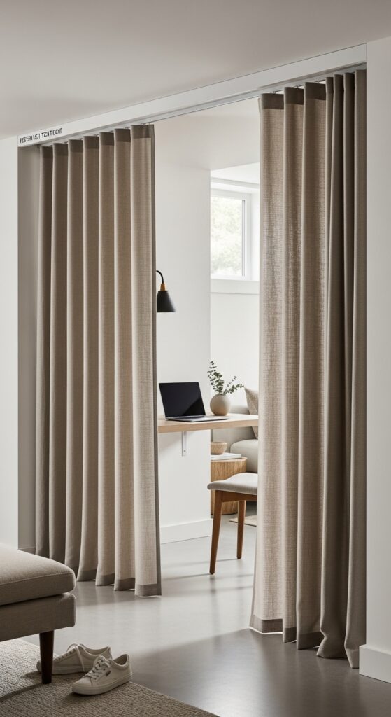 Soffit Framing with Integrated Curtain Track