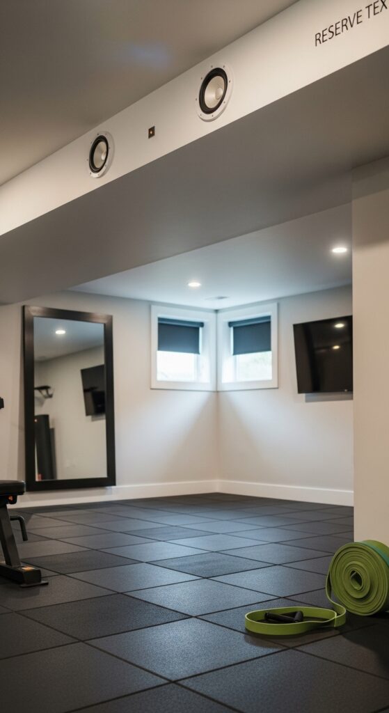 Soffit with Integrated Speaker Housing