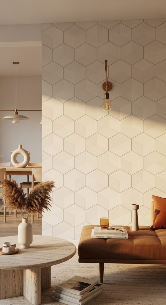 Geometric Hexagon 3D Wall Tiles