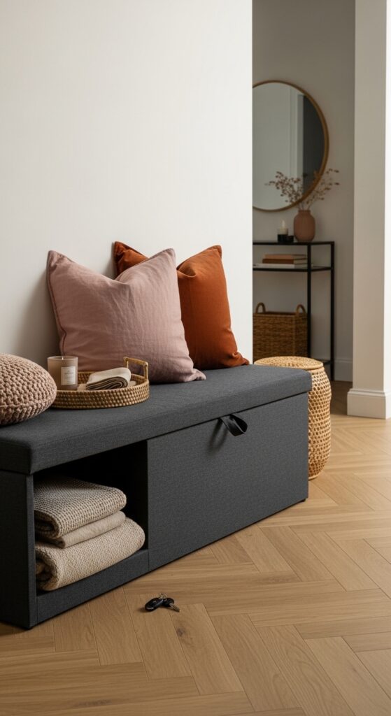 Half-Wall Bench Seating