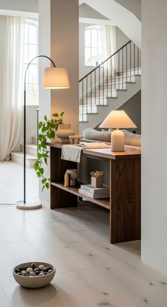Two-Sided Sofa Table Setup