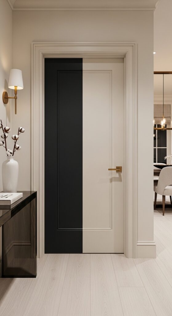 Two-Tone Painted Door with Contrasting Frame Color