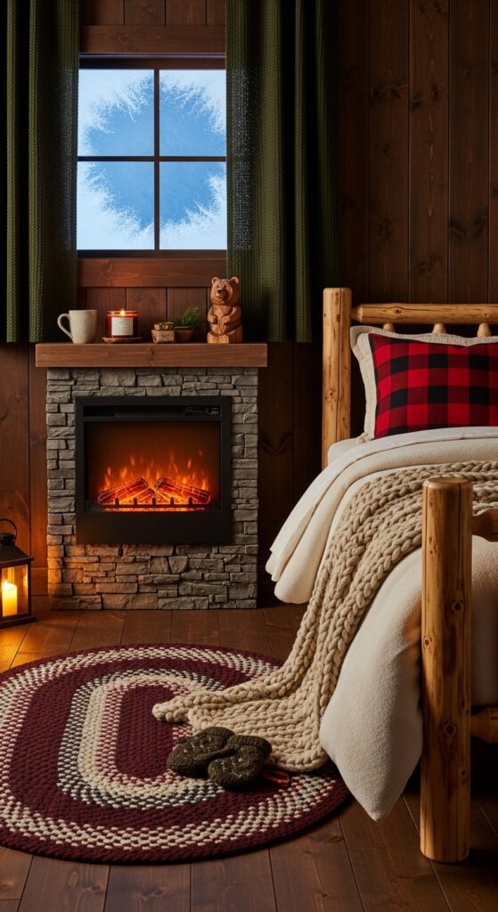 Cozy Cabin Log-Style Winter Room