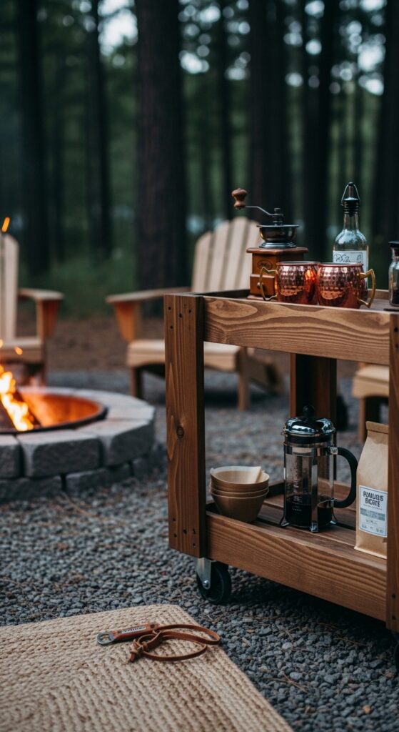 Pallet Wood Camp Bar Cart