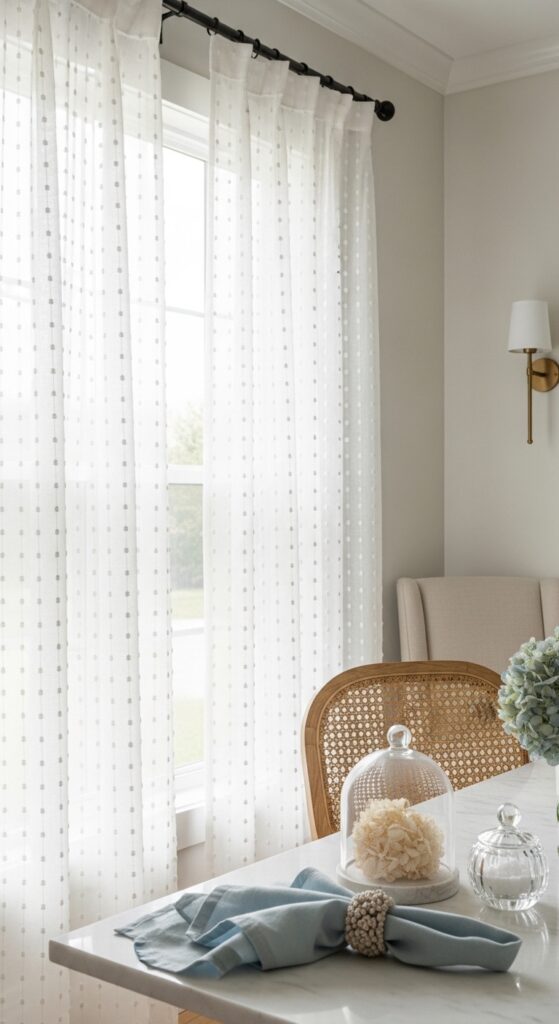 Sheer Patterned Curtains for Filtered Light and Texture