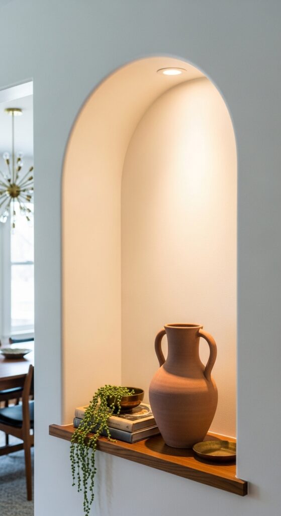 Arched Built-In Niche for Display