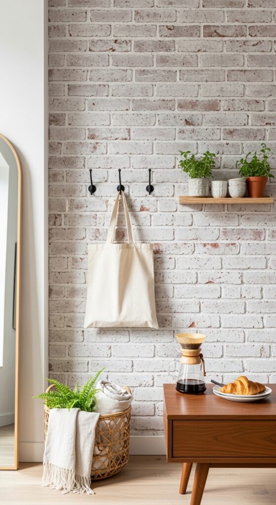 Whitewashed Brick with Sealed Matte Finish