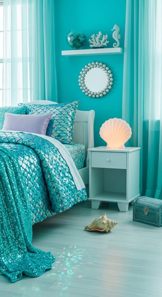 Under-the-Sea Turquoise Mermaid Room