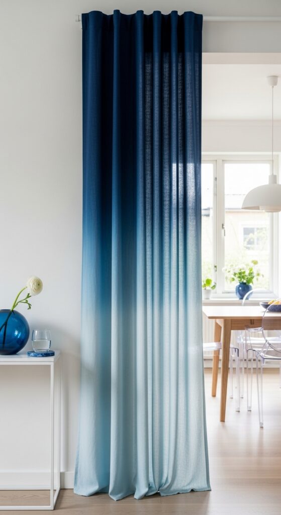 Ombré Curtains Fading from Dark to Light for a Subtle Gradient