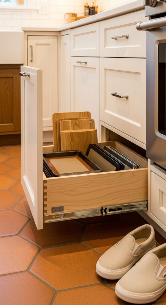 Cabinet Toe Kick Drawers for Hidden Storage