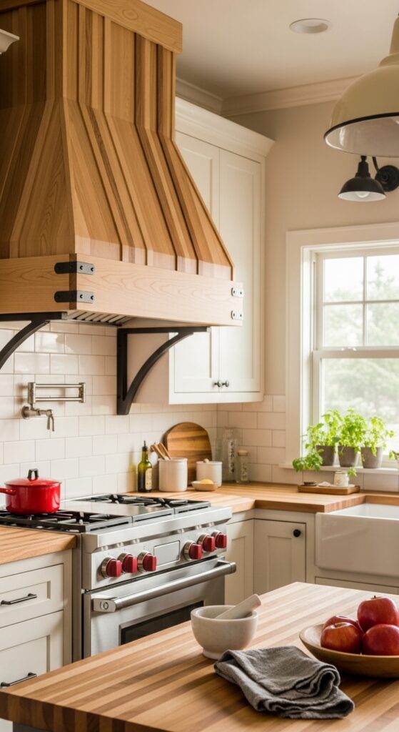Butcher Block-Style Thick Maple Hood