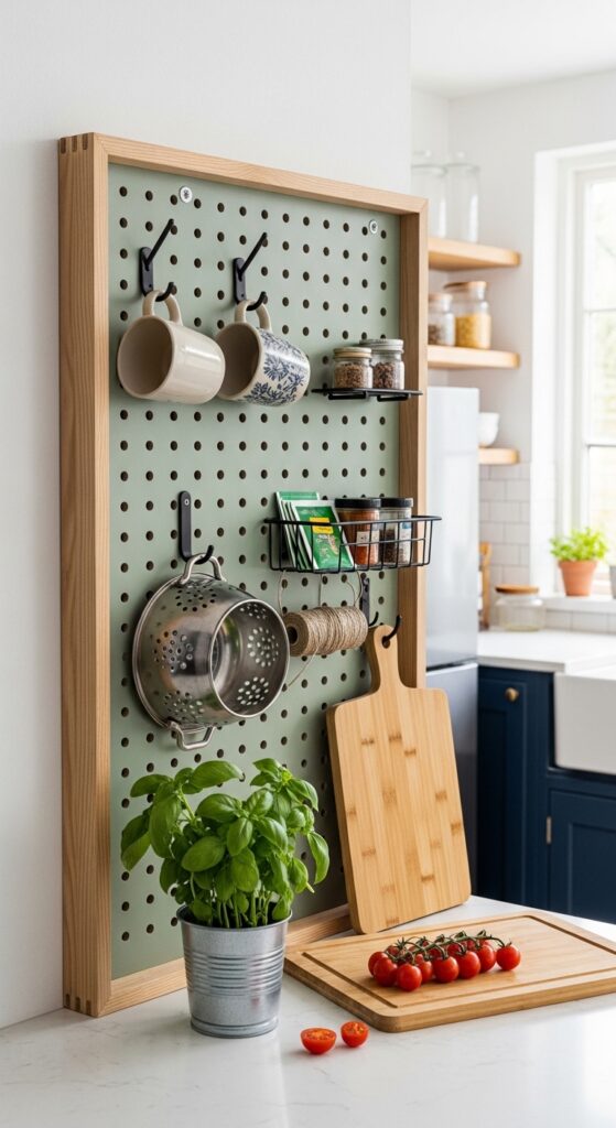 Ladder Shelf Hutch With Tiered Display