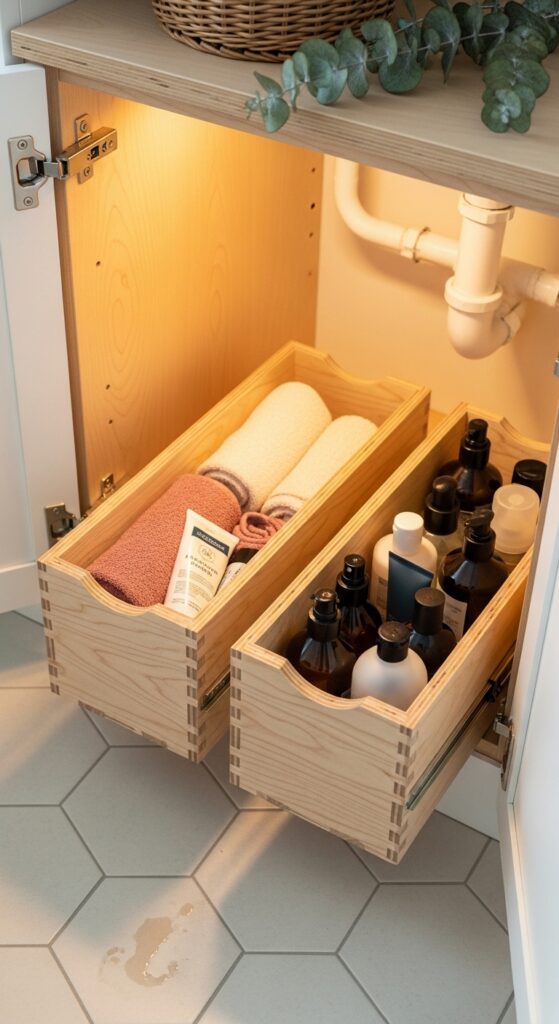 Cassette Toilet Closet Behind a Pocket Door