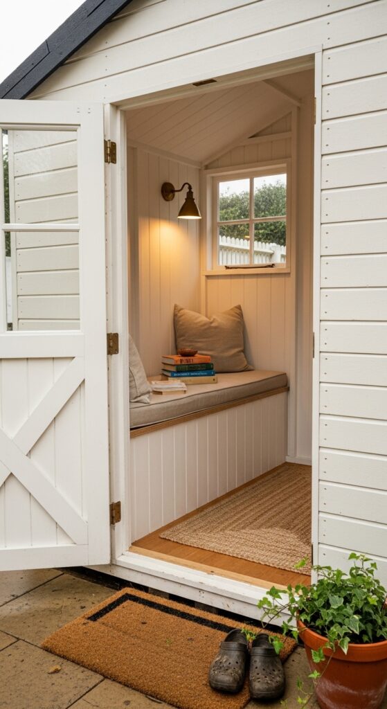 Garden Shed Redesigned as a Reading Nook