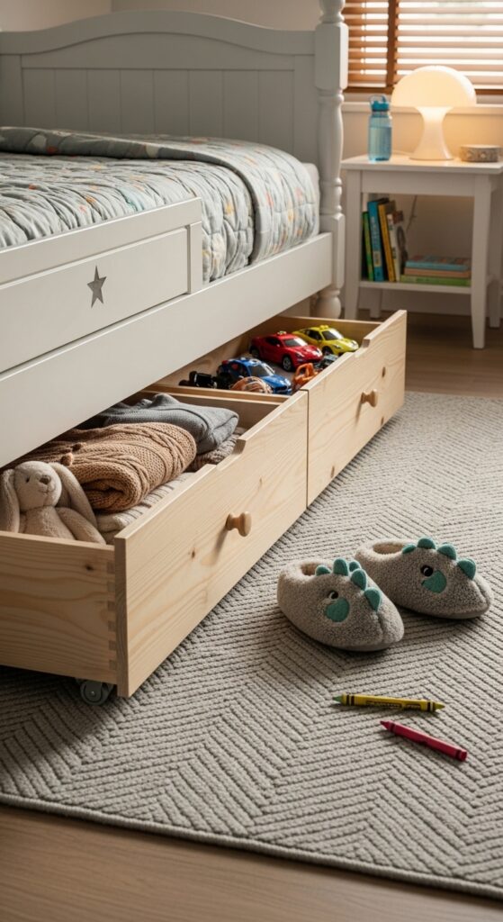 Under-Bed Rolling Drawer System