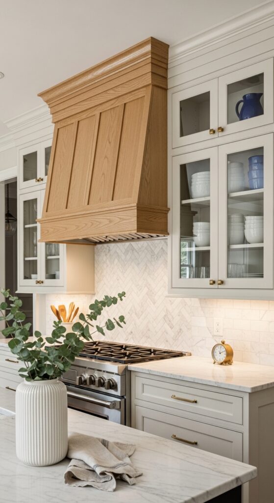 White Oak Shaker-Style Range Hood