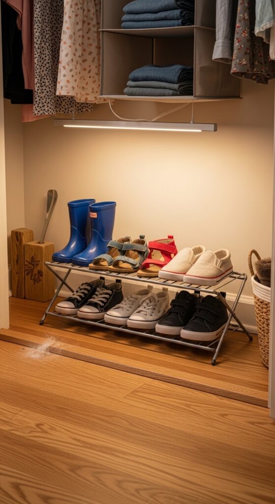Shoe Rack Inside the Closet Floor
