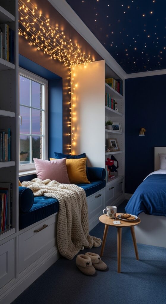 Starry Night Cozy Reading Nook Bedroom