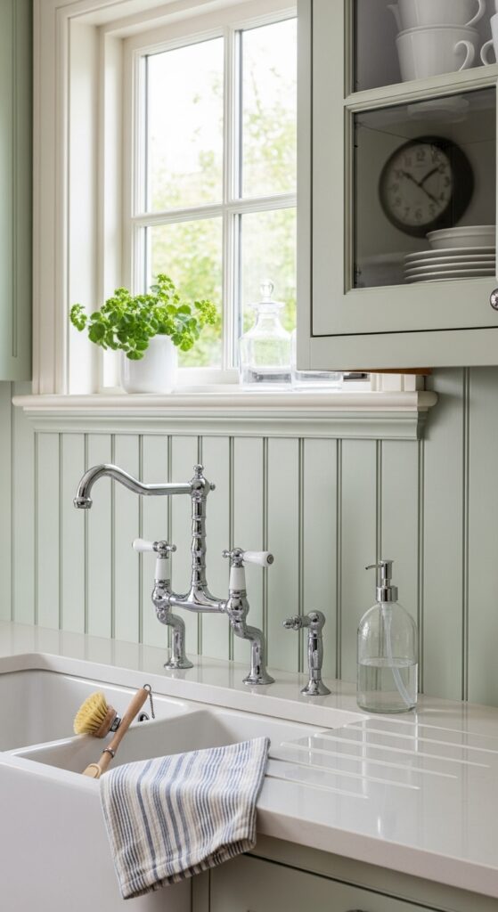 Beadboard Paneling for a Cottage Kitchen Feel