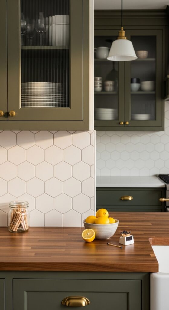 Hexagonal White Tile in Matte Finish