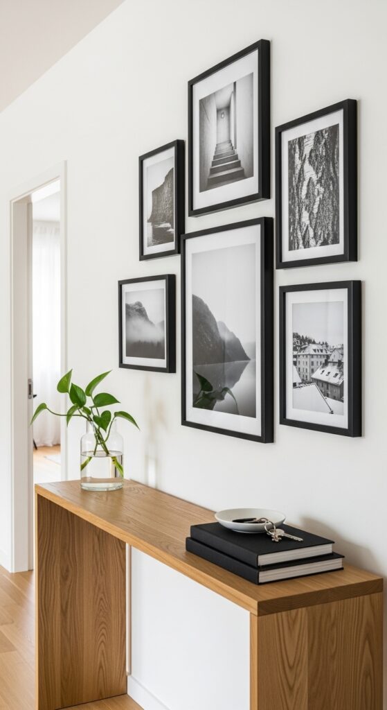 Gallery Wall of Black and White Photography