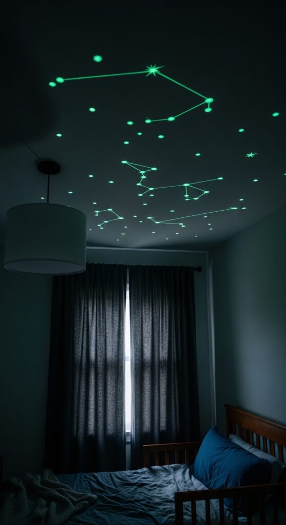 Glow-in-the-Dark Ceiling Star Map Constellation