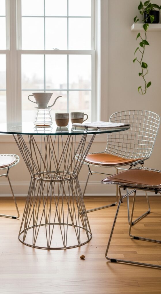 Eames-Inspired Wire Base Dining Set