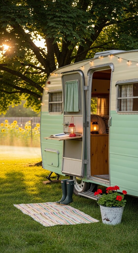Vintage Trailer Converted into a Cozy Retreat