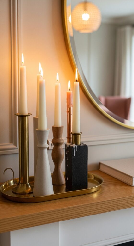 Clustered Candlesticks In Varying Heights