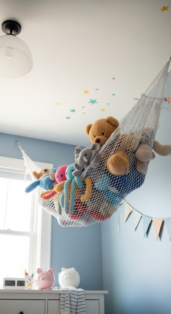 Toy Hammock Hung in the Corner