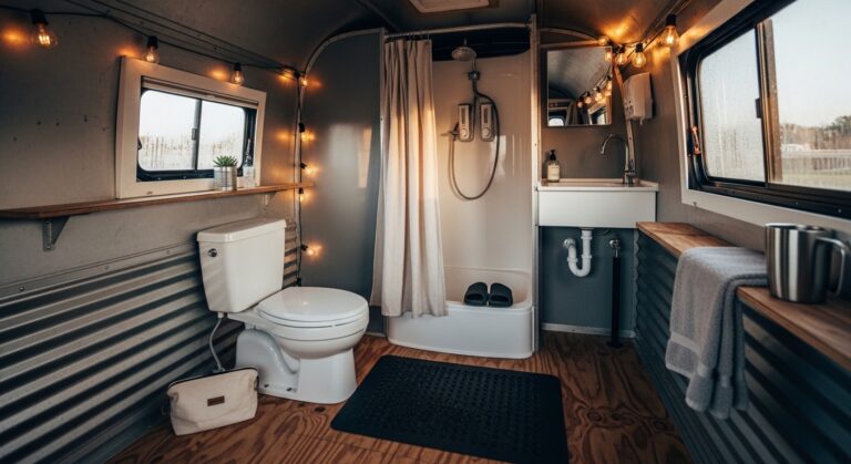 Clever Enclosed Trailer Bathroom Ideas