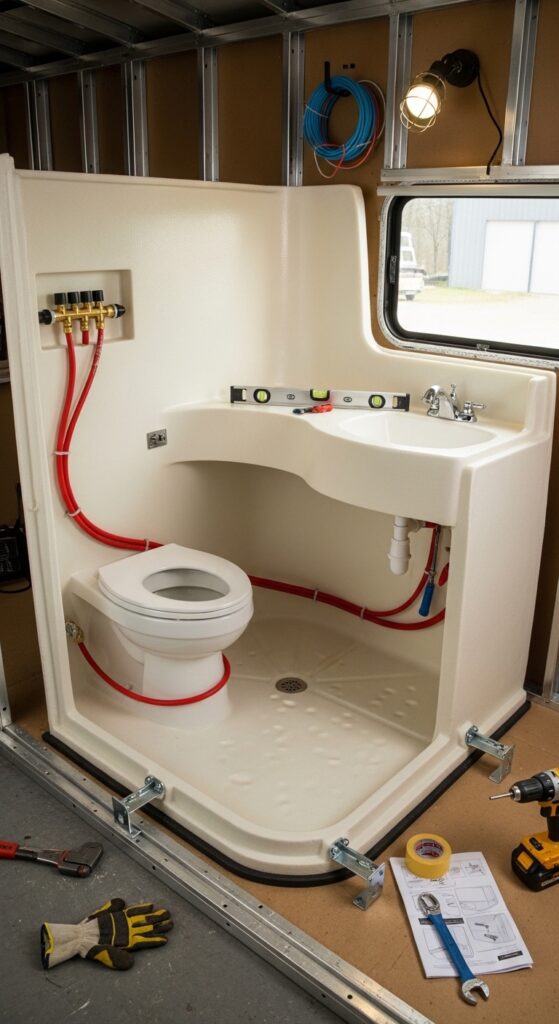 Full Modular Bathroom Pod Insert
