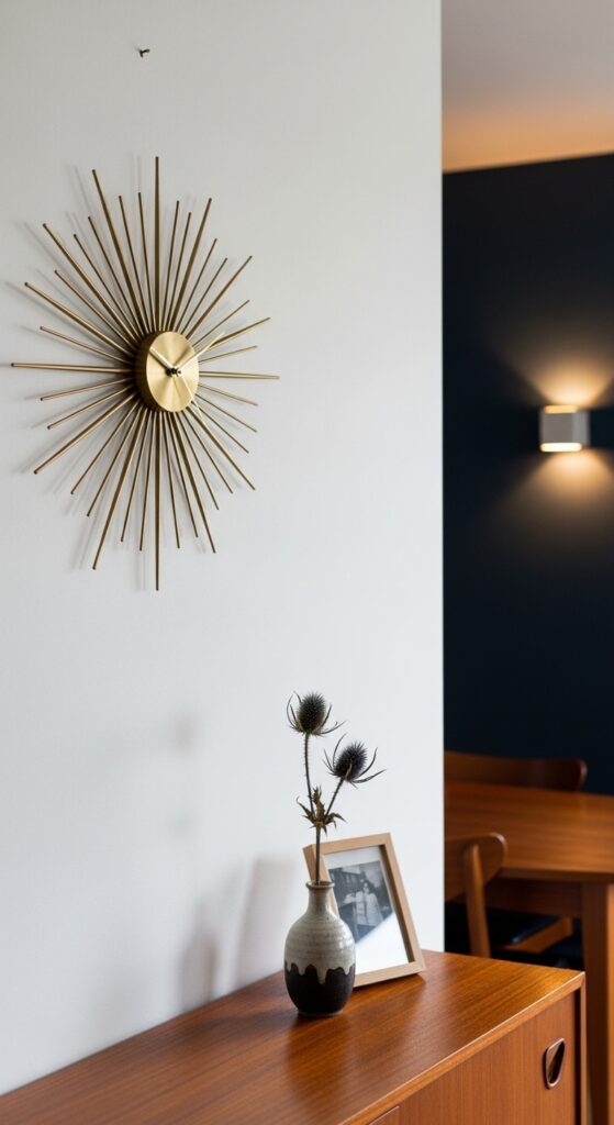 Sunburst Clock as a Wall Accent