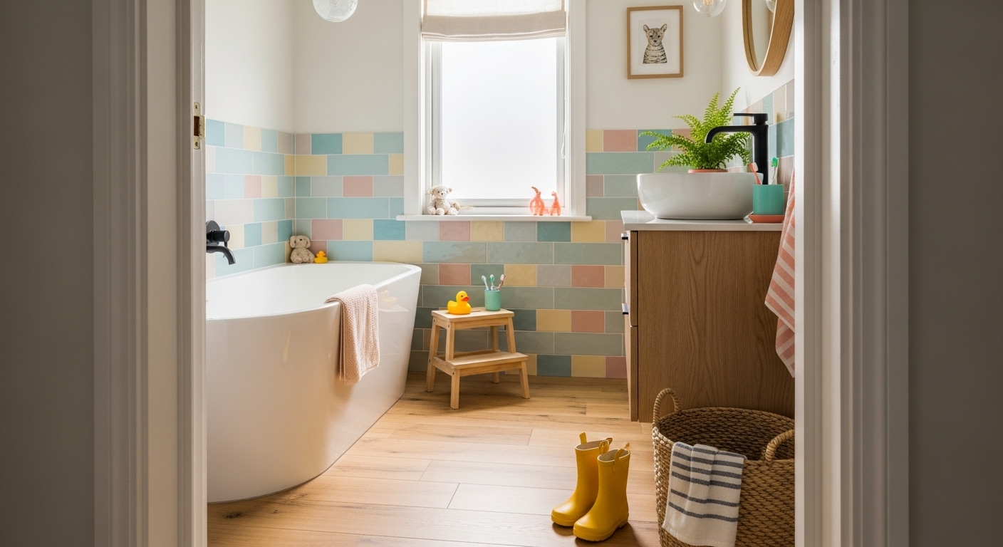 Creative Kids Bathroom Tile Ideas